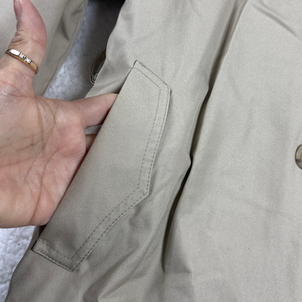 London Fog Beige Trench Coat - Picture 2 of 15